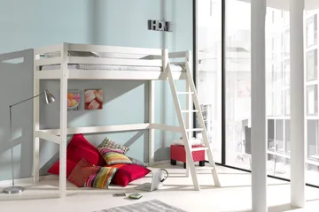 Pirue Loftseng 90x200 - Hvit - Møbler - Barnemøbler - Barneseng & Juniorseng - Køyeseng