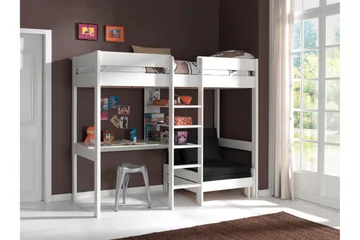 Sovaren Loftseng med Kosehjørne - Hvit - Møbler - Barnemøbler - Barneseng & Juniorseng - Køyeseng