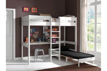 Sovaren Loftseng med Kosehjørne - Hvit - Møbler - Barnemøbler - Barneseng & Juniorseng - Køyeseng