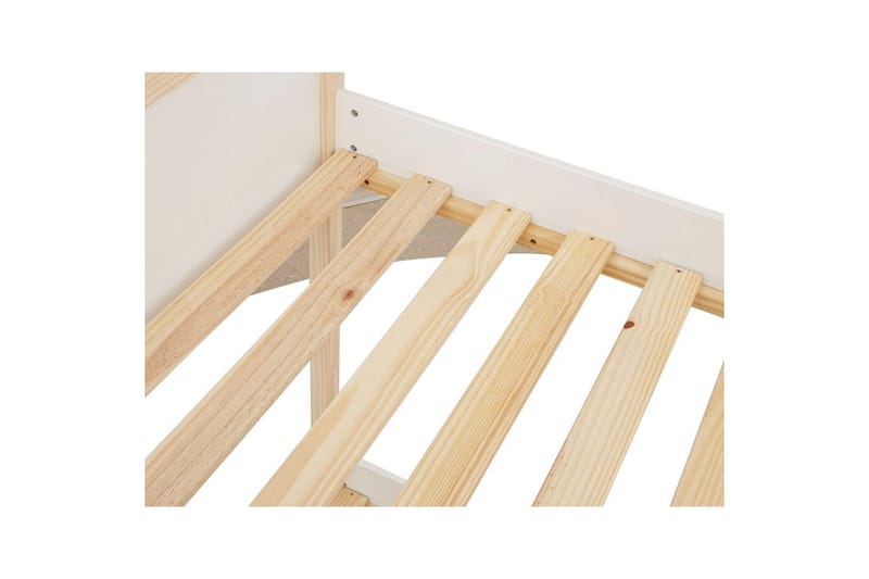 Køyeseng Square Line Hvit, 150x205x96 cm - Hvit, 150x205x96 cm - Møbler - Barnemøbler - Barneseng & Juniorseng - Loftseng