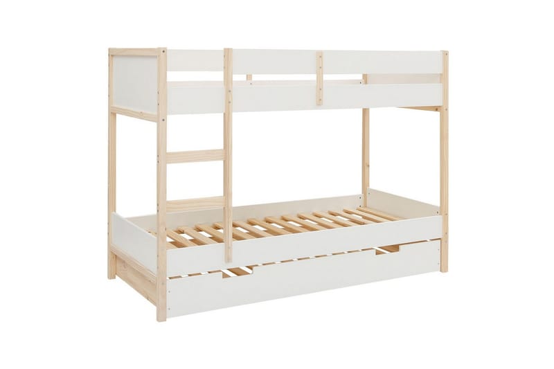 Køyeseng Square Line Hvit, 150x205x96 cm - Hvit, 150x205x96 cm - Møbler - Barnemøbler - Barneseng & Juniorseng - Loftseng