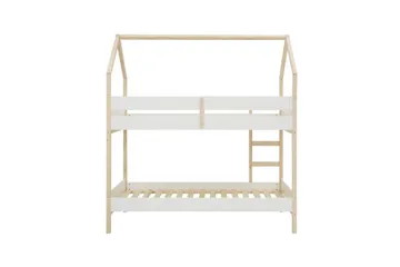 Køyeseng Square Line Hvit, 223x205x96 cm - Hvit, 223x205x96 cm - Møbler - Barnemøbler - Barneseng & Juniorseng - Køyeseng