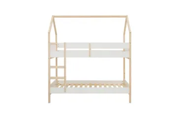 Køyeseng Square Line Hvit, 223x205x96 cm - Hvit, 223x205x96 cm - Møbler - Barnemøbler - Barneseng & Juniorseng - Køyeseng