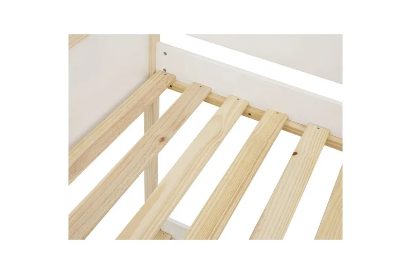 Køyeseng Square Line Hvit, 223x205x96 cm - Hvit, 223x205x96 cm - Møbler - Barnemøbler - Barneseng & Juniorseng - Køyeseng