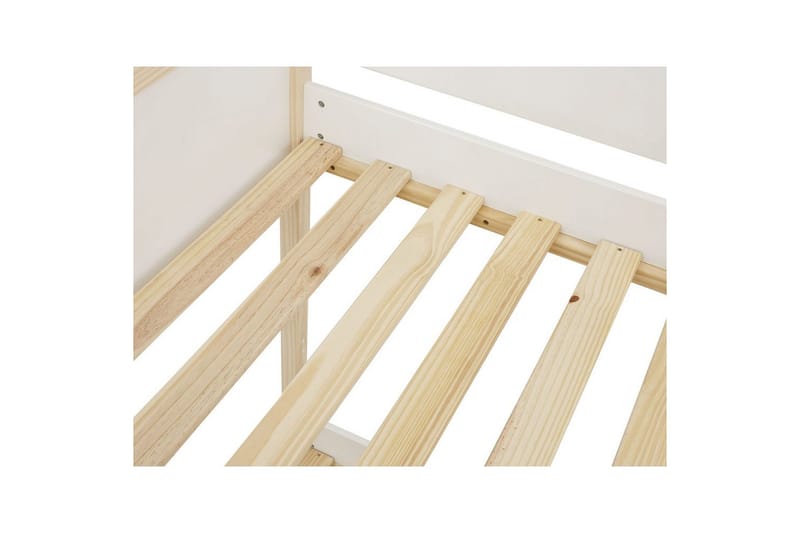 Køyeseng Square Line Hvit, 223x205x96 cm - Hvit, 223x205x96 cm - Møbler - Barnemøbler - Barneseng & Juniorseng - Loftseng