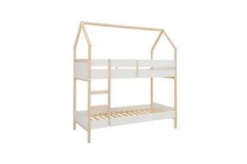 Køyeseng Square Line Hvit, 223x205x96 cm - Hvit, 223x205x96 cm - Møbler - Barnemøbler - Barneseng & Juniorseng - Køyeseng