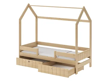 Kagetaka sengeramme husseng 80x180 cm med oppbevaring - Grønn - Møbler - Barnemøbler - Barneseng & Juniorseng - Husseng