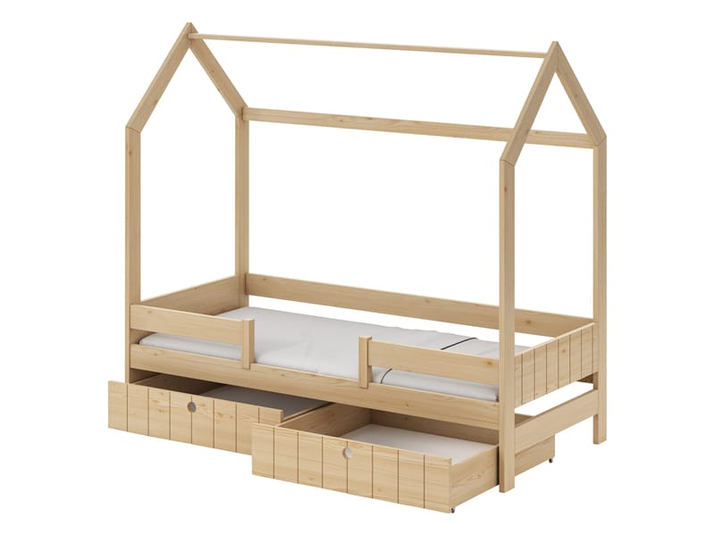 Kagetaka sengeramme husseng 80x180 cm med oppbevaring - Grønn - Møbler - Barnemøbler - Barneseng & Juniorseng - Husseng