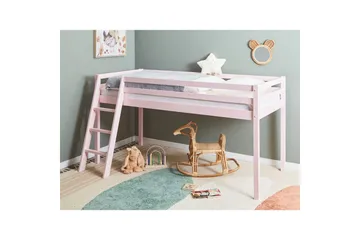 Lav køyeseng Ascoux - Rosa - Møbler - Barnemøbler - Barneseng & Juniorseng - Loftseng