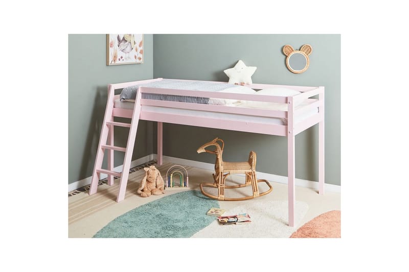 Lav køyeseng Ascoux - Rosa - Møbler - Barnemøbler - Barneseng & Juniorseng - Loftseng
