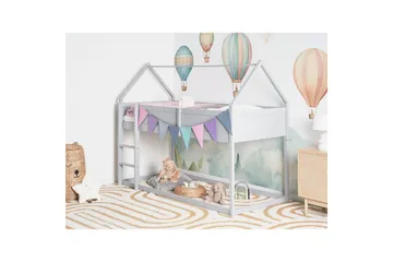 Lav køyeseng Dienne - Grå - Møbler - Barnemøbler - Barneseng & Juniorseng - Loftseng