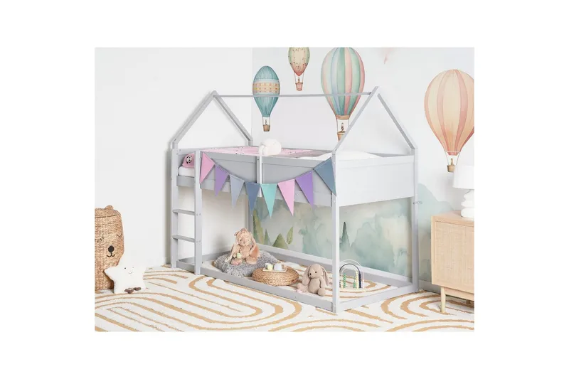 Lav køyeseng Dienne - Grå - Møbler - Barnemøbler - Barneseng & Juniorseng - Loftseng