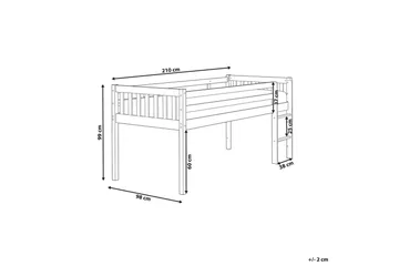 Lav køyeseng Peipin - Hvit - Møbler - Barnemøbler - Barneseng & Juniorseng - Loftseng