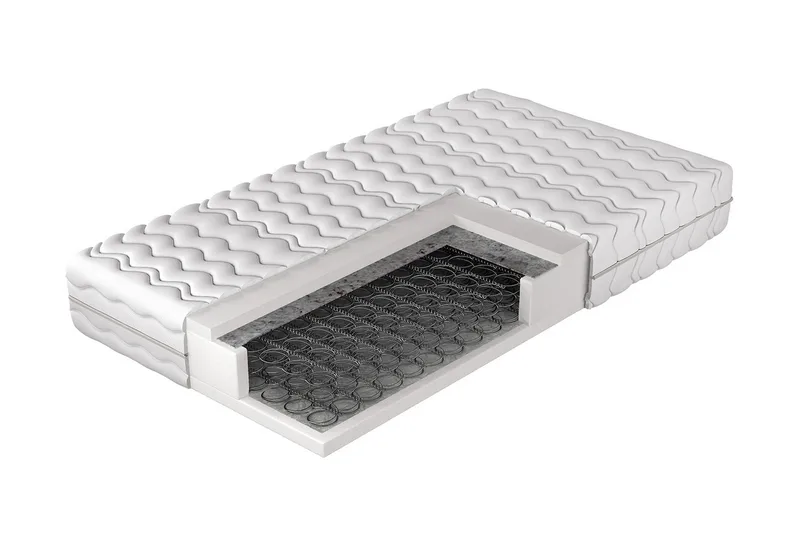 Lourosa Fjærmadrass 70x200 cm, Hvit