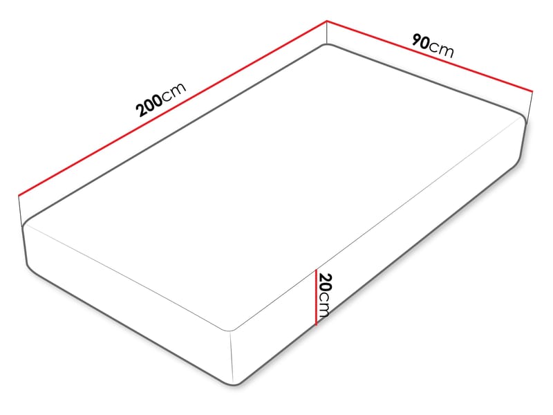 madrass Madrass CULTURE 20 SOFT H3 rullet 90x200 cm - Møbler - Barnemøbler - Barneseng & Juniorseng - Rammemadrass barn & barnemadrass