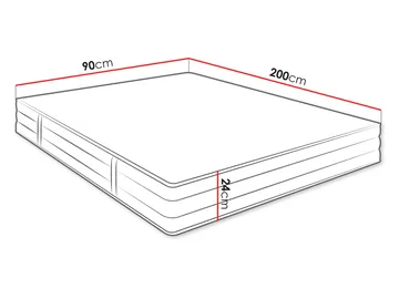 madrass Madrass MEDIQ H3 90x200 cm - Møbler - Barnemøbler - Barneseng & Juniorseng - Rammemadrass barn & barnemadrass