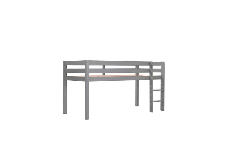 Middelseng med gardin Pino Spring Grå, Grå, Uten sklie, Uten tunnel, 3 - Grå, Grå, Uten sklie, Uten tunnel, 3 - Møbler - Barnemøbler - Barneseng & Juniorseng - Loftseng