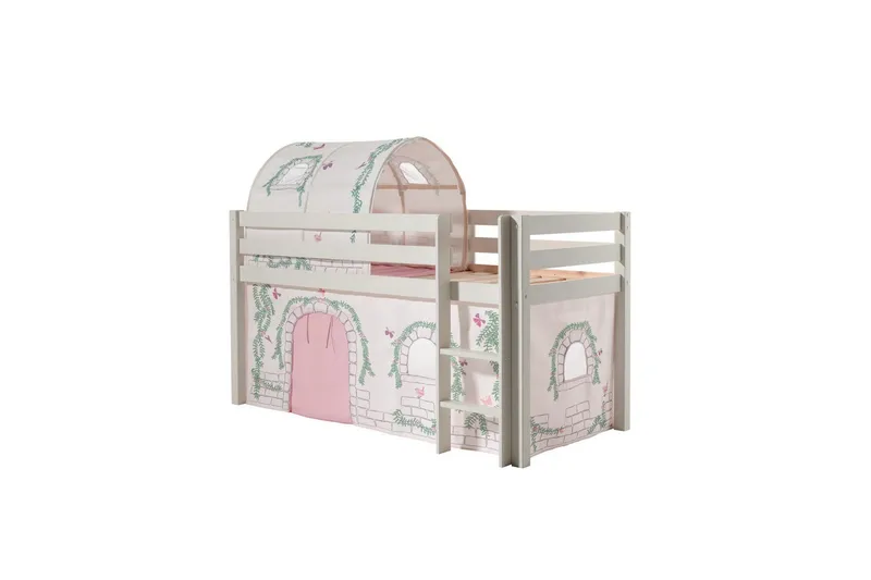 Middelseng med gardin Pino Birdy Hvit, Hvit, Uten sklie, Birdy, Ingen lommer, Hvit, Hvit, Uten sklie, Birdy, Ingen lommer