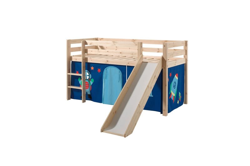 Middelseng med gardin Pino Astro Naturlig, Naturlig, Med sklie, Uten tunnel, Ingen lommer, Naturlig, Naturlig, Med sklie, Uten tunnel, Ingen lommer