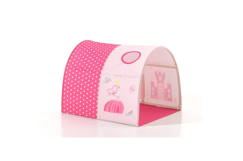 Middelseng med gardin Pino Princess Grå, Grå, Uten sklie, Prinsesse, 3 - Grå, Grå, Uten sklie, Prinsesse, 3 - Møbler - Barnemøbler - Barneseng & Juniorseng - Loftseng