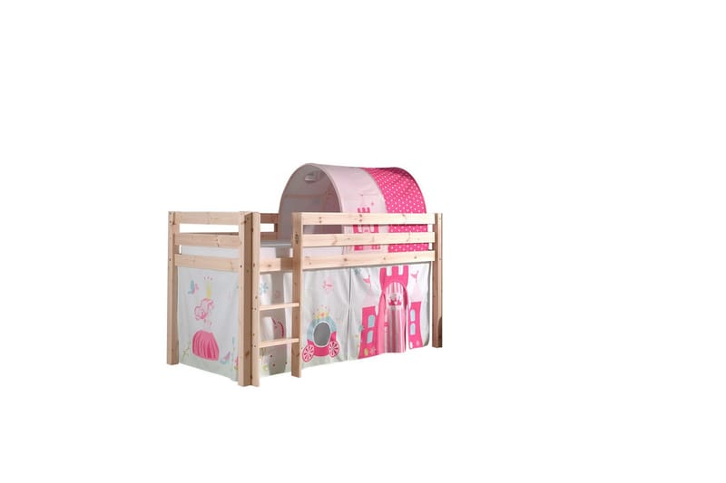 Middelseng med gardin Pino Princess Naturlig, Naturlig, Uten sklie, Prinsesse, Ingen lommer, Naturlig, Naturlig, Uten sklie, Prinsesse, Ingen lommer