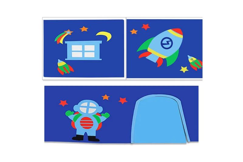 Middelseng med gardin Pino Astro Naturlig, Naturlig, Med sklie, Uten tunnel, 3 - Naturlig, Naturlig, Med sklie, Uten tunnel, 3 - Møbler - Barnemøbler - Barneseng & Juniorseng - Loftseng