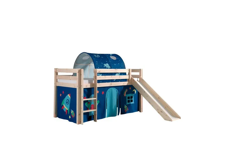 Middelseng med gardin Pino Astro Naturlig, Naturlig, Med sklie, Med tunnel, Ingen lommer, Naturlig, Naturlig, Med sklie, Med tunnel, Ingen lommer