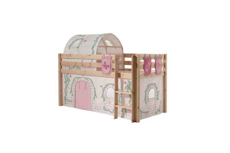 Middelseng med gardin Pino Birdy Naturlig, Naturlig, Uten sklie, Birdy, 3, Naturlig, Naturlig, Uten sklie, Birdy, 3