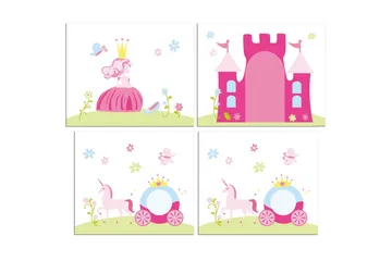 Middelseng med gardin Pino Princess Hvit, Hvit, Med sklie, Prinsesse, Ingen lommer - Hvit, Hvit, Med sklie, Prinsesse, Ingen lommer - Møbler - Barnemøbler - Barneseng & Juniorseng - Køyeseng
