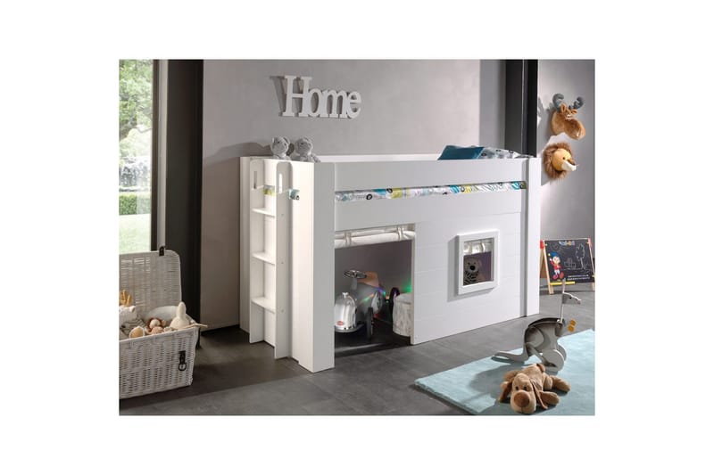 Middelseng med gardiner Noah - Møbler - Barnemøbler - Barneseng & Juniorseng - Husseng