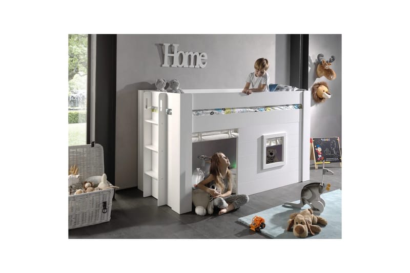 Middelseng med gardiner Noah - Møbler - Barnemøbler - Barneseng & Juniorseng - Husseng