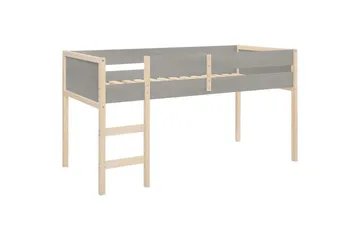 Midsleeper Square Line Grå - Grå - Møbler - Barnemøbler - Barneseng & Juniorseng - Loftseng