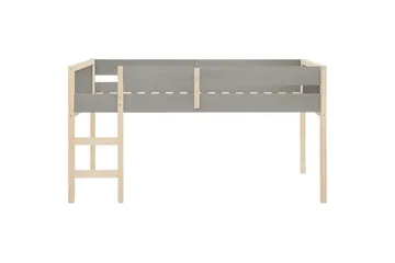 Midsleeper Square Line Grå - Grå - Møbler - Barnemøbler - Barneseng & Juniorseng - Køyeseng