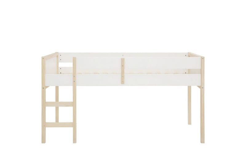 Midsleeper Square Line Hvit - Hvit - Møbler - Barnemøbler - Barneseng & Juniorseng - Loftseng