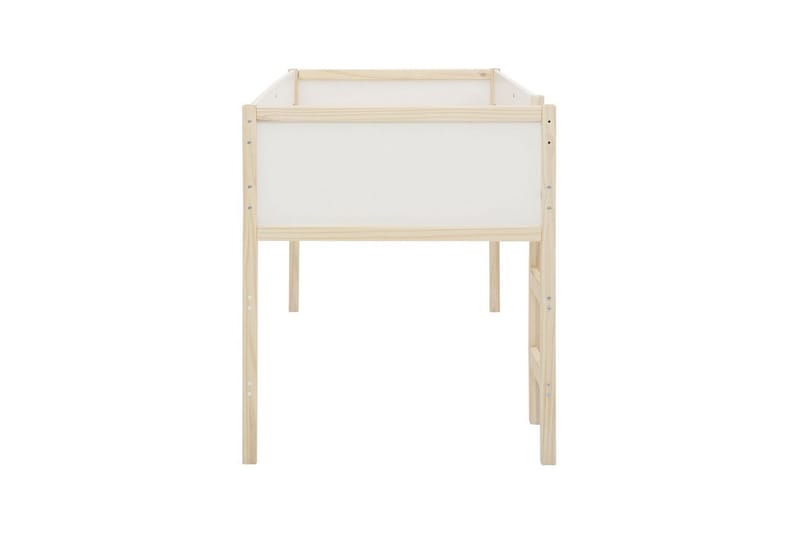 Midsleeper Square Line Hvit - Hvit - Møbler - Barnemøbler - Barneseng & Juniorseng - Loftseng