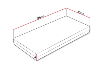 Norrebon Fjærmadrass 80x200 cm - Hvit - Møbler - Barnemøbler - Barneseng & Juniorseng - Rammemadrass barn & barnemadrass