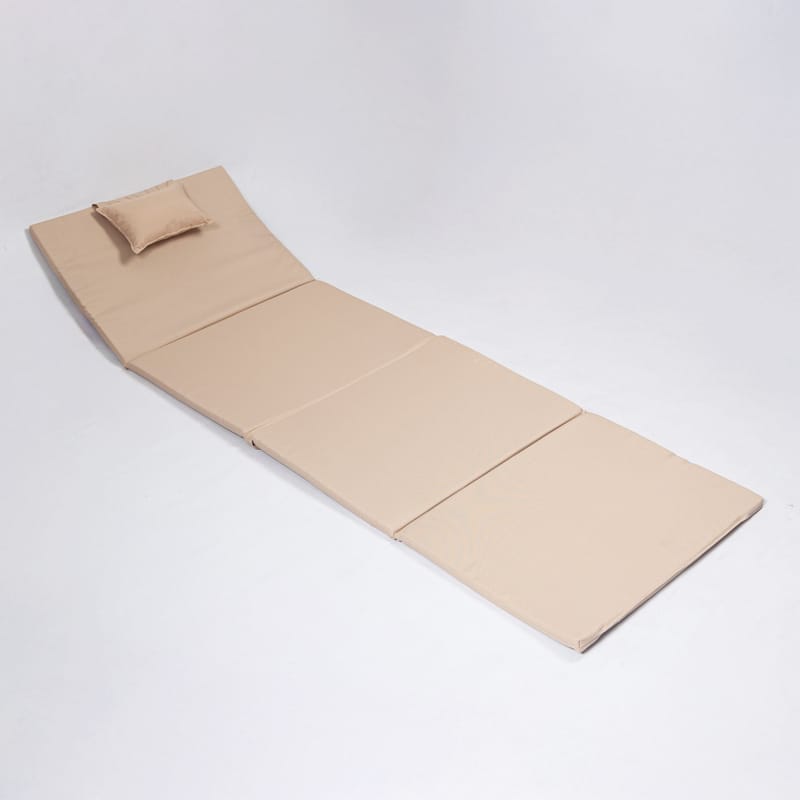 Sammenleggbar seng Kalune Design Myc06 (55 x 180 x 5 cm) Cream - Møbler - Barnemøbler - Barneseng & Juniorseng - Rammemadrass barn & barnemadrass