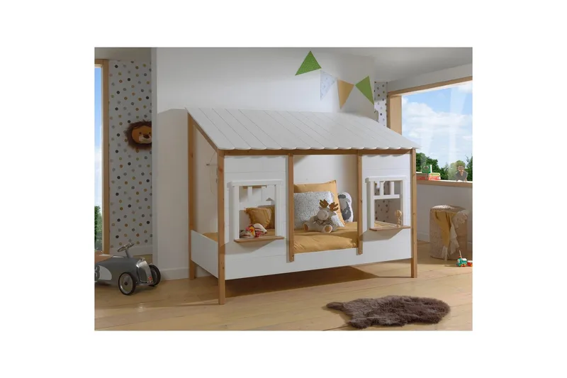 Seng Husseng Brun - Brun - Møbler - Barnemøbler - Barneseng & Juniorseng - Husseng