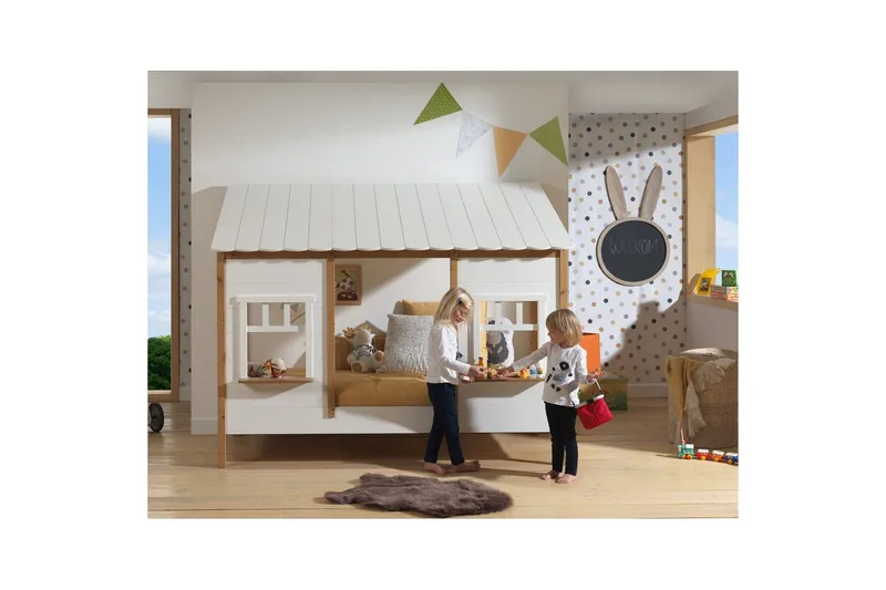 Seng Husseng Brun - Brun - Møbler - Barnemøbler - Barneseng & Juniorseng - Husseng