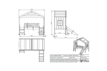 Seng med sklie Bousebed - Møbler - Barnemøbler - Barneseng & Juniorseng - Husseng