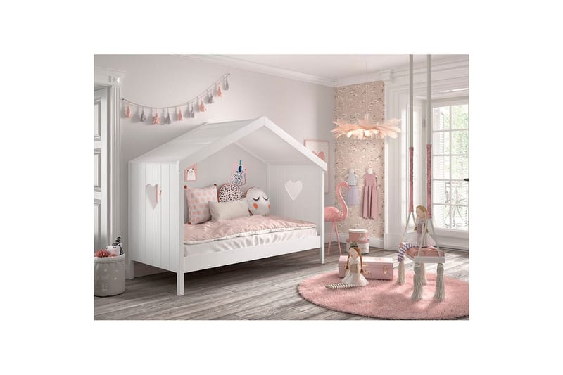 Seng med skuff Amori Hvit - Møbler - Barnemøbler - Barneseng & Juniorseng - Husseng