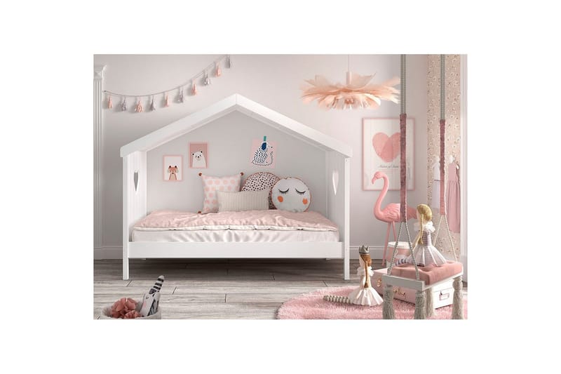 Seng med skuff Amori Hvit - Møbler - Barnemøbler - Barneseng & Juniorseng - Husseng