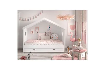 Seng med skuff Amori Hvit - Møbler - Barnemøbler - Barneseng & Juniorseng - Husseng