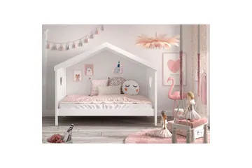 Seng med skuff Fallsikring Amori Hvit - Møbler - Barnemøbler - Barneseng & Juniorseng - Husseng