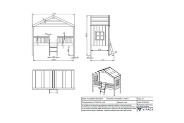 Seng med stige Husseng - Møbler - Barnemøbler - Barneseng & Juniorseng - Husseng