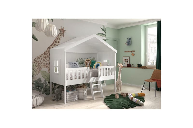Seng med stige Husseng - Møbler - Barnemøbler - Barneseng & Juniorseng - Husseng