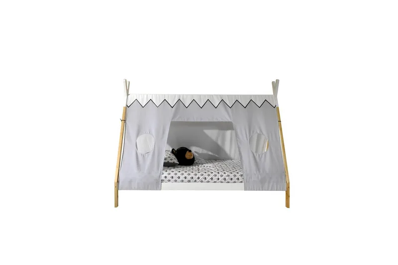 Seng med tekstiler Tipi 90x200 cm Med ben, Med ben