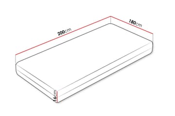 Solklint Fjærmadrass 180x200 cm - Hvit - Møbler - Barnemøbler - Barneseng & Juniorseng - Rammemadrass barn & barnemadrass
