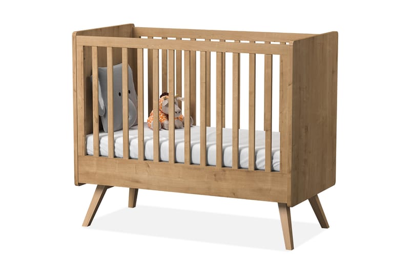 Sprinkelseng Vintage 60x120 cm Tre/Natur - Brun - Møbler - Barnemøbler - Barneseng & Juniorseng - Sprinkelseng