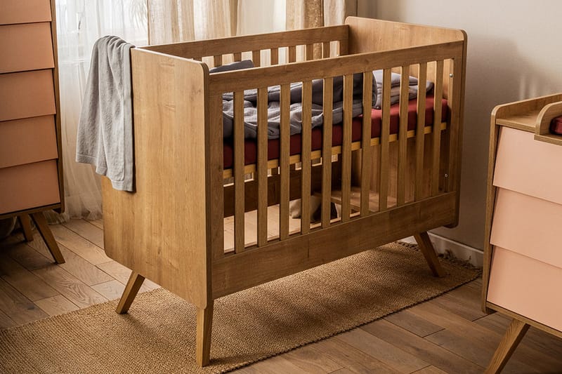 Sprinkelseng Vintage 60x120 cm Tre/Natur - Brun - Møbler - Barnemøbler - Barneseng & Juniorseng - Sprinkelseng